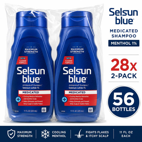 Blue Medicated Shampoo 11 oz Menthol 1% - 2 Pack
